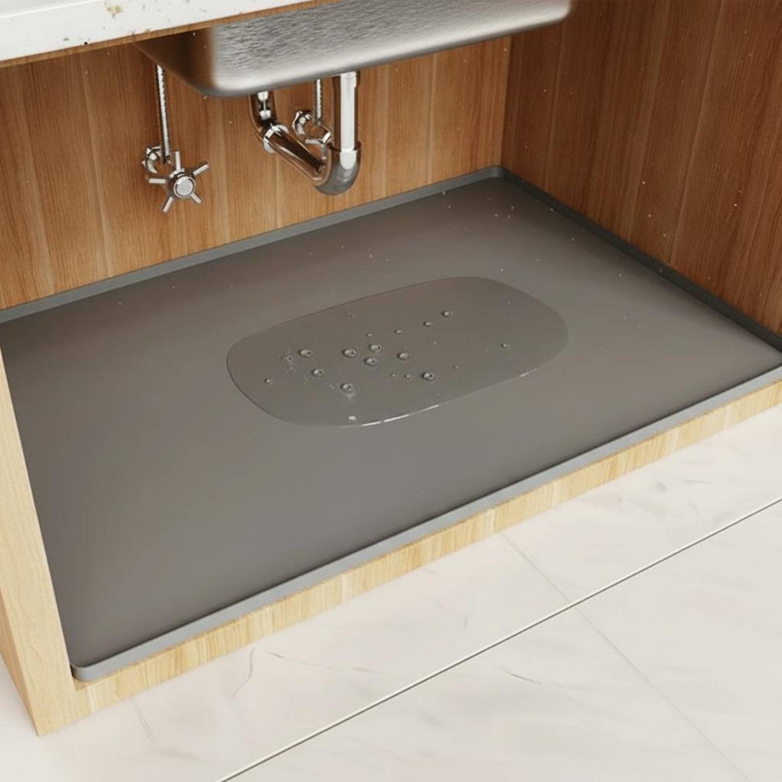 Home Cooking Recipes - Tapete Impermeável de Silicone para Pia,